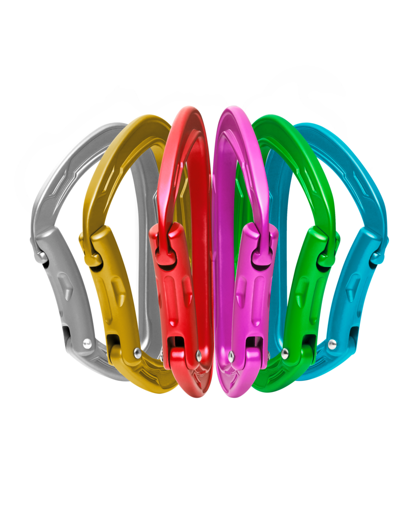 Edelrid Mission Sixpack II – bent gate carabiners (6 pack)