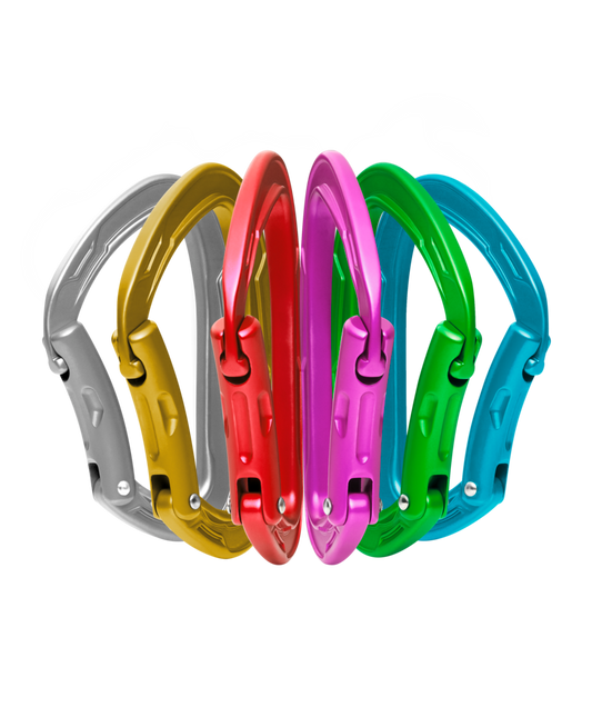 Edelrid Mission Sixpack II – bent gate carabiners (6 pack)